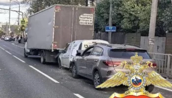 Массовое ДТП произошло на Щелковском шоссе в Балашихе, один человек пострадал