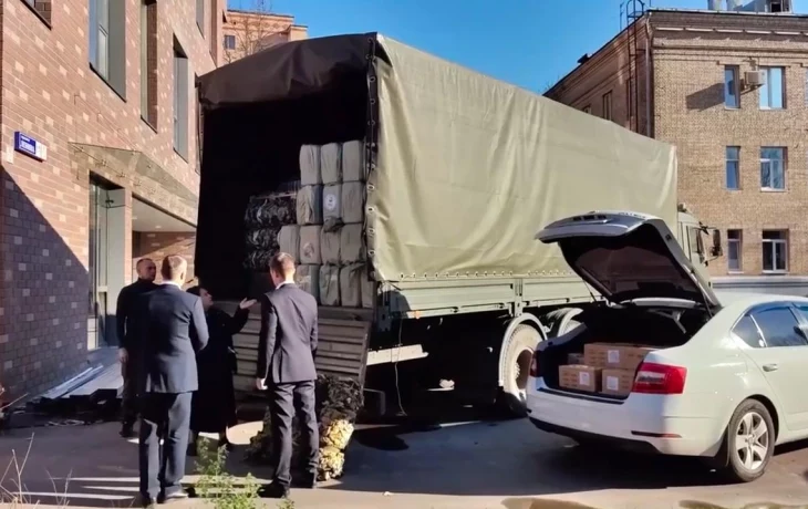Более 10 тонн гуманитарной помощи отправили из Балашихи на Курское направление Более 10 тонн гуманитарной помощи отправили из Балашихи на Курское направление